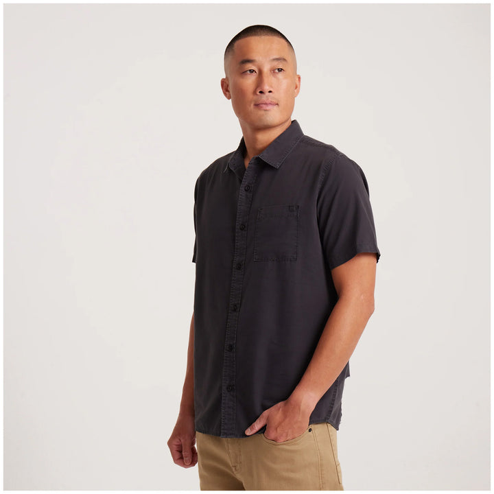 Roark Made To Fade Short-Sleeve Woven Shirt - Men's Washed Charcoal