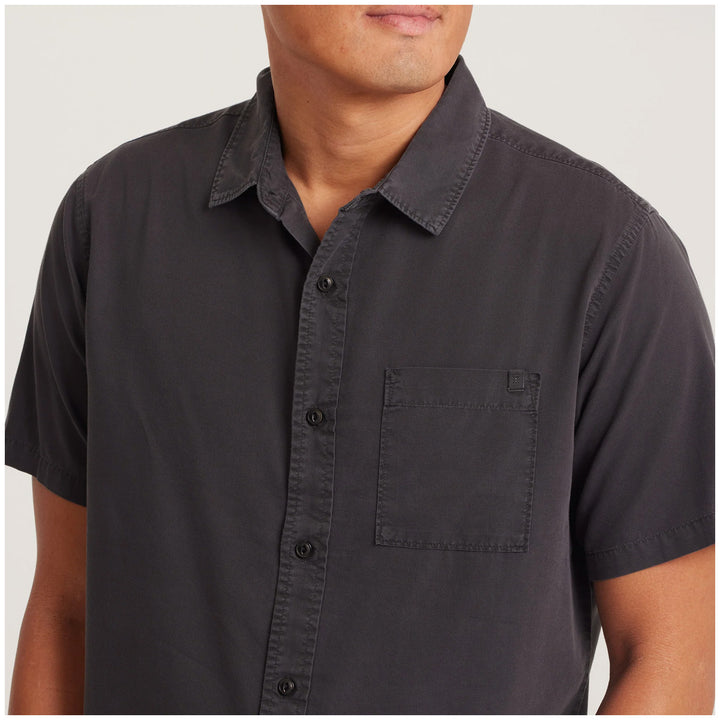 Roark Made To Fade Short-Sleeve Woven Shirt - Men's Washed Charcoal