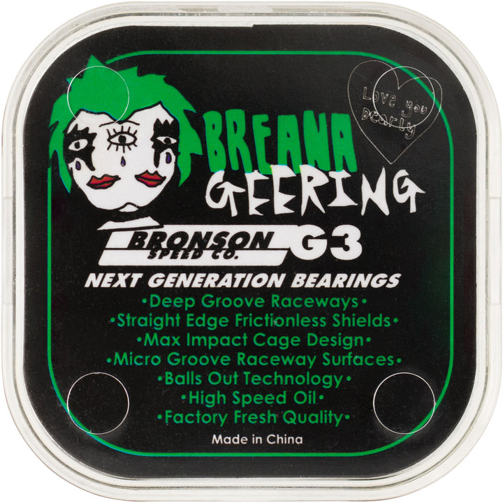 Bronson Speed Co. G3 Breana Geering Pro Skateboard Bearings