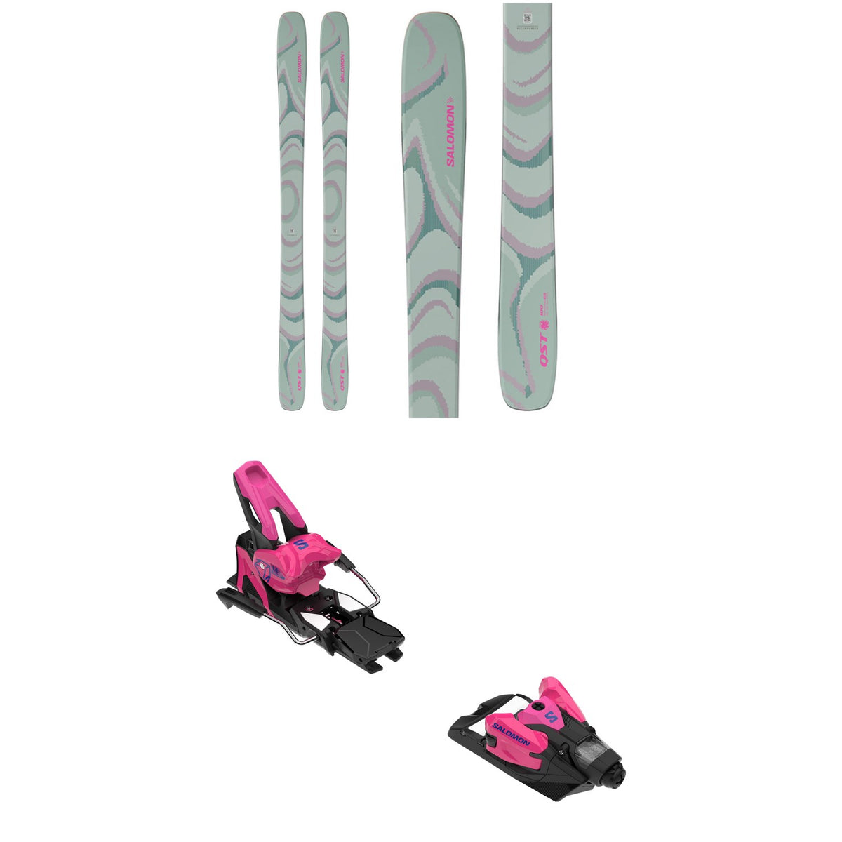 Salomon QST 100 Skis + Salomon Strive 14 MN Ski Bindings 2026