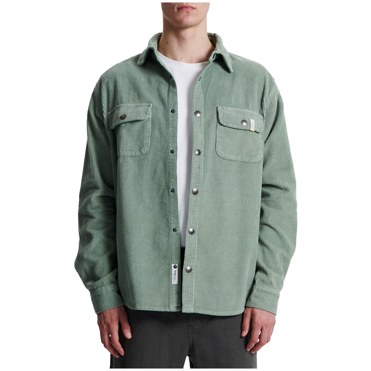 The Critical Slide Society Surface Cord Overshirt - Men's Sage