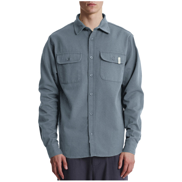 The Critical Slide Society Lazy Boy Twill Shirt - Men's Dusty Blue