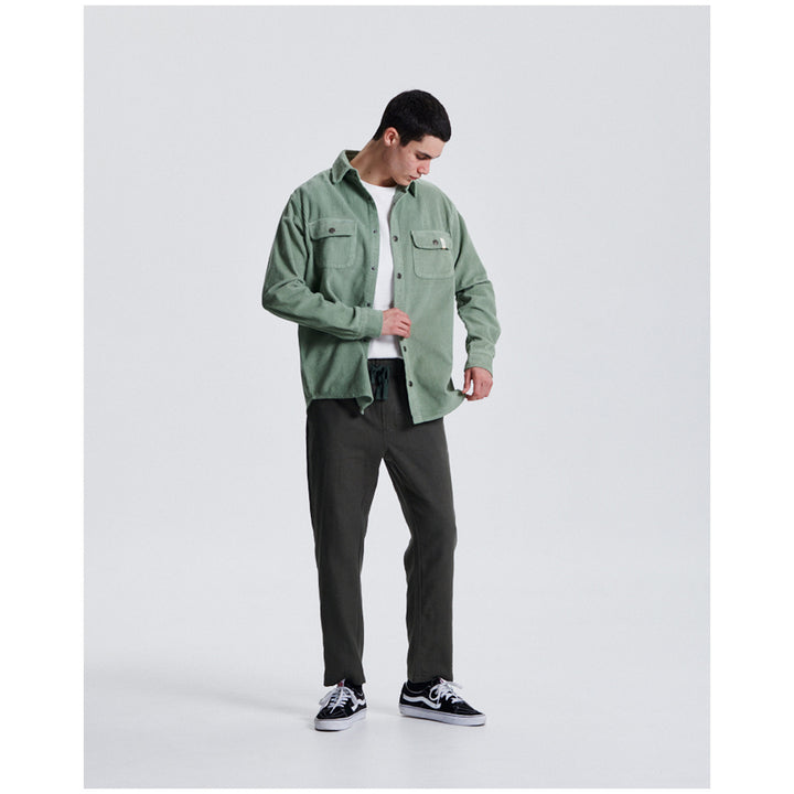 The Critical Slide Society Surface Cord Overshirt - Men's Sage