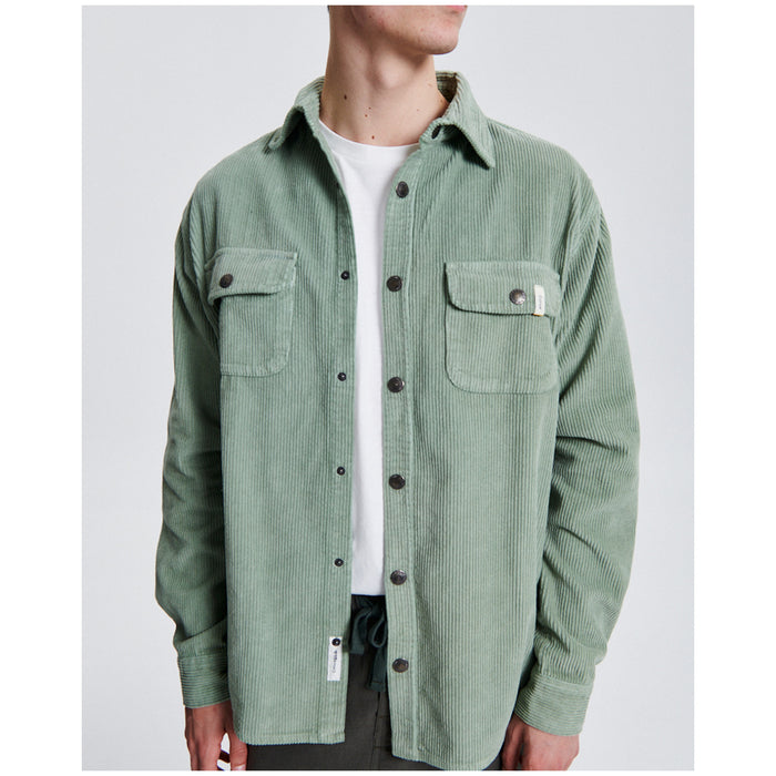 The Critical Slide Society Surface Cord Overshirt - Men's Sage