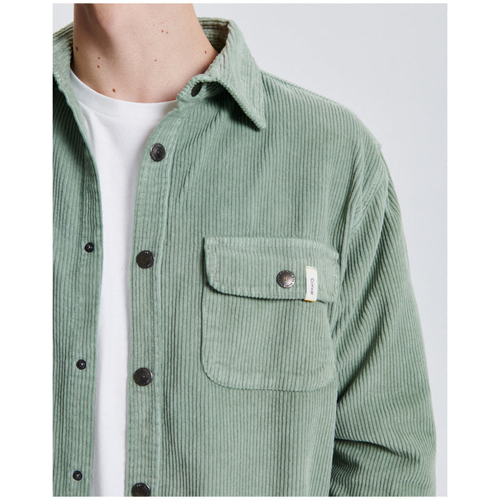 The Critical Slide Society Surface Cord Overshirt - Men's Sage