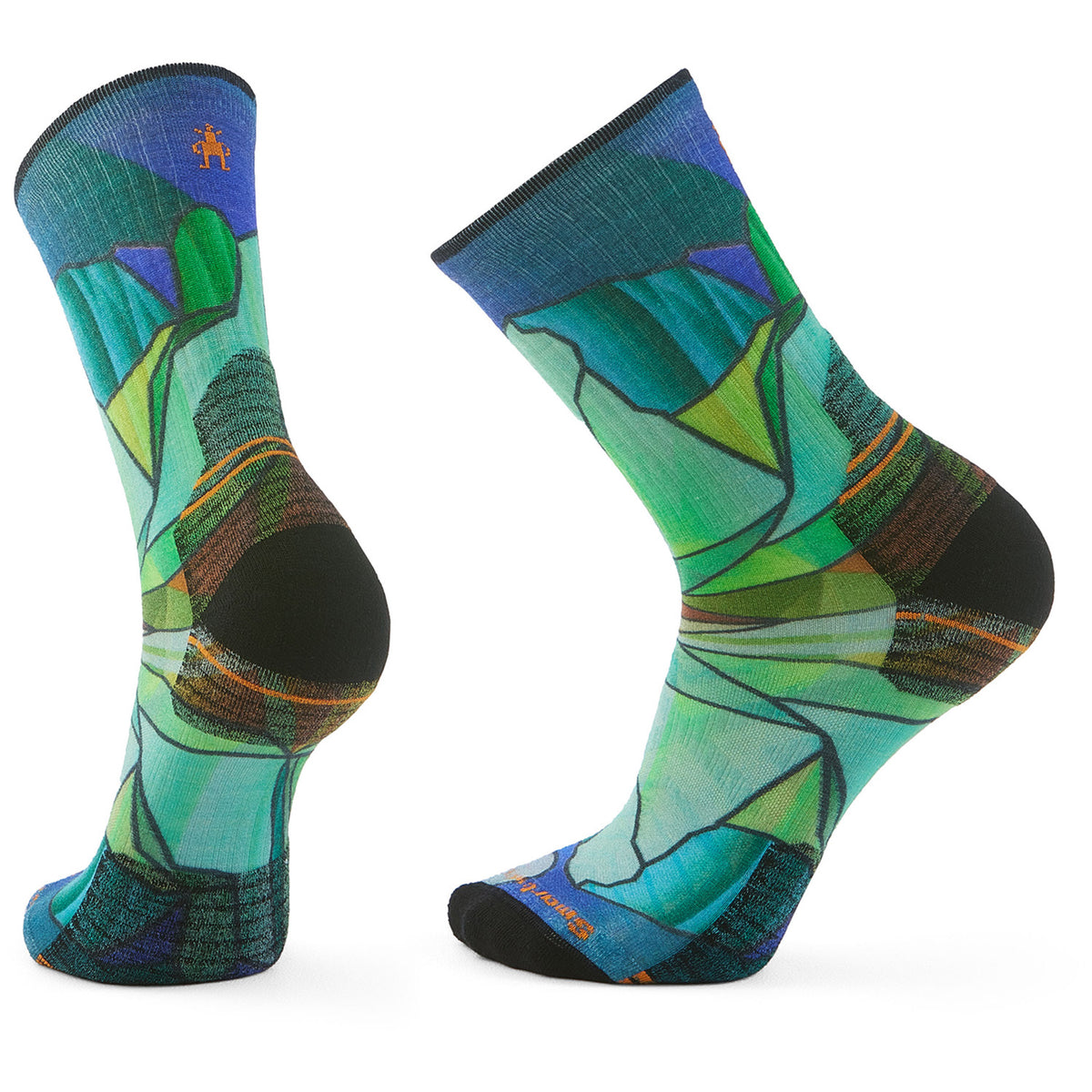 Smartwool Hike Targeted Cushion Mirror Mountain Print Crew Socks - Men's Capri