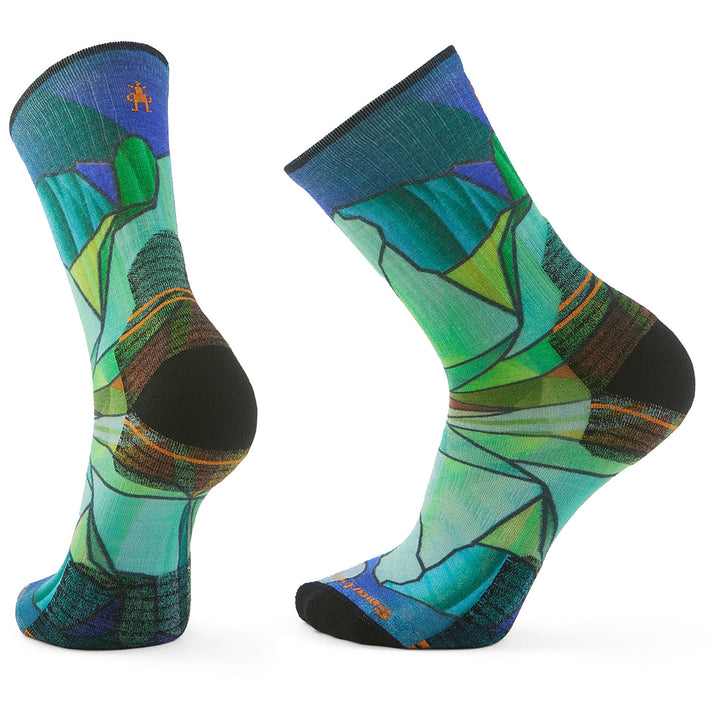 Smartwool Hike Targeted Cushion Mirror Mountain Print Crew Socks - Men's Capri