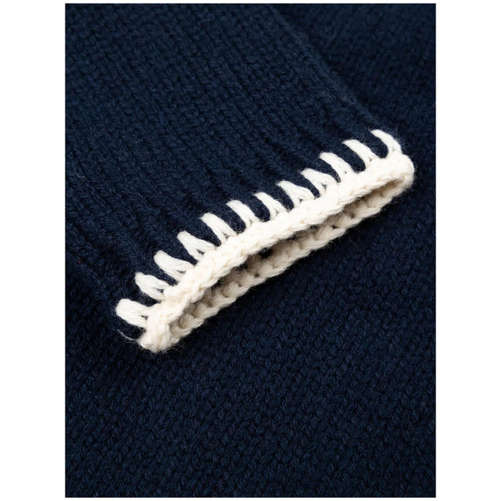 Finisterre Blanket Stitch Taran Sweater - Women's Navy