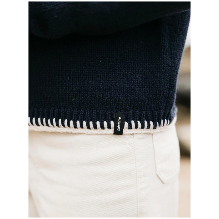 Finisterre Blanket Stitch Taran Sweater - Women's Navy