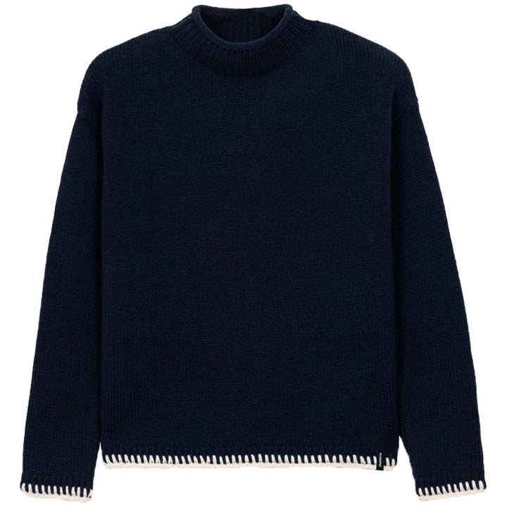 Finisterre Blanket Stitch Taran Sweater - Women's Navy