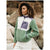 Finisterre Bolster Fleece Full Zip - Women's Wild Sage/Ecru/Violet Sky