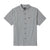 Brixton Cru Oxford Stripe Short-Sleeve Shirt - Men's Basalt Blue/Whitcap Stripe