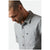 Brixton Cru Oxford Stripe Short-Sleeve Shirt - Men's Basalt Blue/Whitcap Stripe