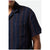Brixton Bunker Waffle Stripe Short-Sleeve Shirt - Men's Washed Navy Stripe