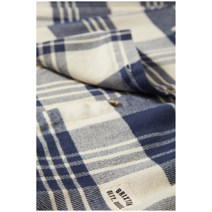 Brixton Bowery Classic Long-Sleeve Flannel - Women's Azure Blue/Whitecap Plaid