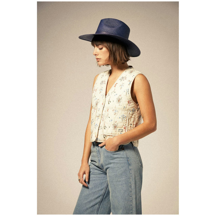 Brixton Field Floral Quilted Vest - Women's Whitecap/Hazelnut/Ditsy Floral