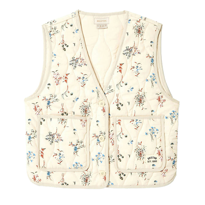 Brixton Field Floral Quilted Vest - Women's Whitecap/Hazelnut/Ditsy Floral