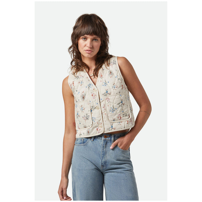 Brixton Field Floral Quilted Vest - Women's Whitecap/Hazelnut/Ditsy Floral