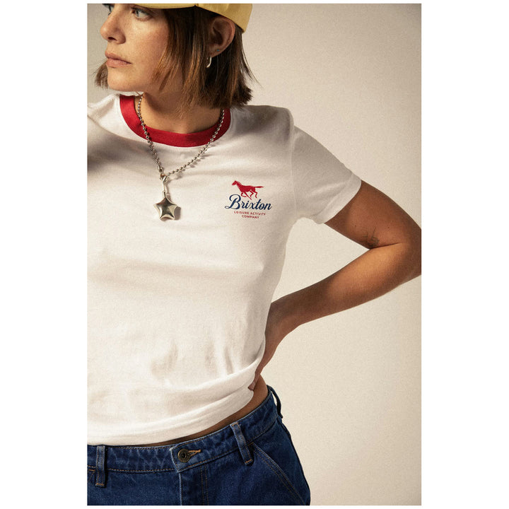 Brixton Leisure Activity Fitted Crew T-Shirt - Women's White