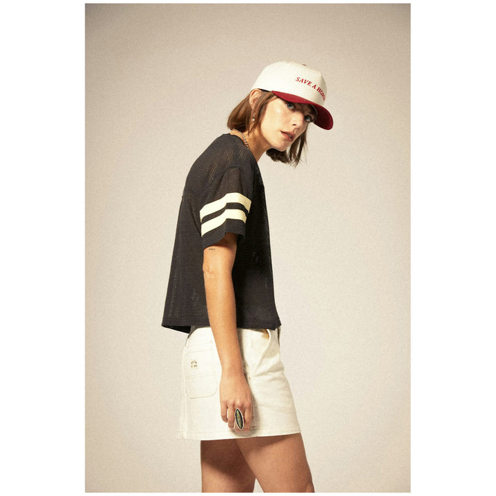 Brixton Save A Horse MP Snapback Hat Crimson/Off White