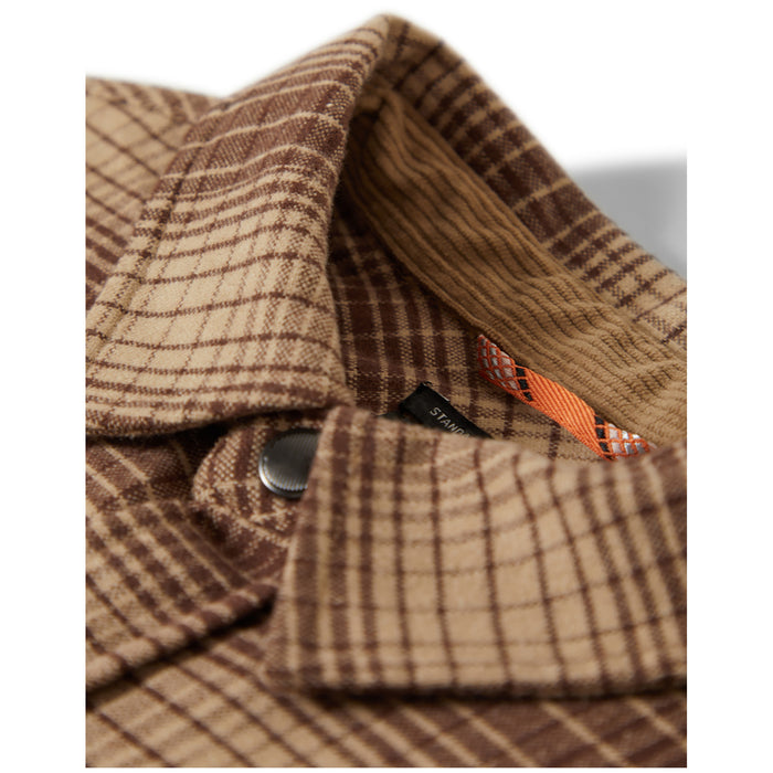 Brixton Buiders Bowery Stretch Water Resistant Long-Sleeve Flannel - Men's Pine Needle/Sunbaked