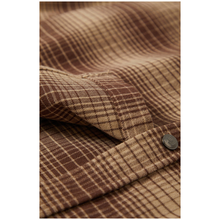 Brixton Buiders Bowery Stretch Water Resistant Long-Sleeve Flannel - Men's Pine Needle/Sunbaked