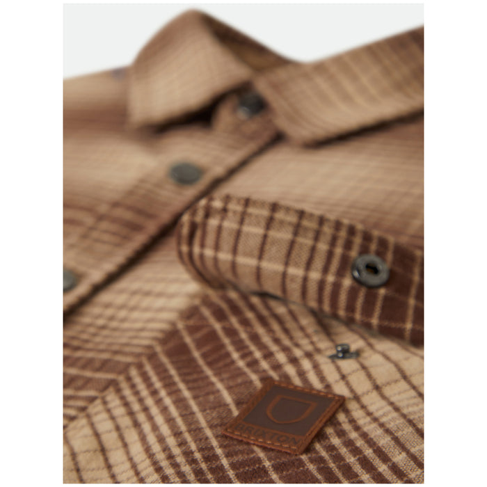 Brixton Buiders Bowery Stretch Water Resistant Long-Sleeve Flannel - Men's Pine Needle/Sunbaked