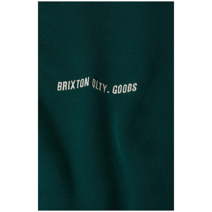 Brixton Embroidered Heavy Weight Crew - Men's Deep Emerald