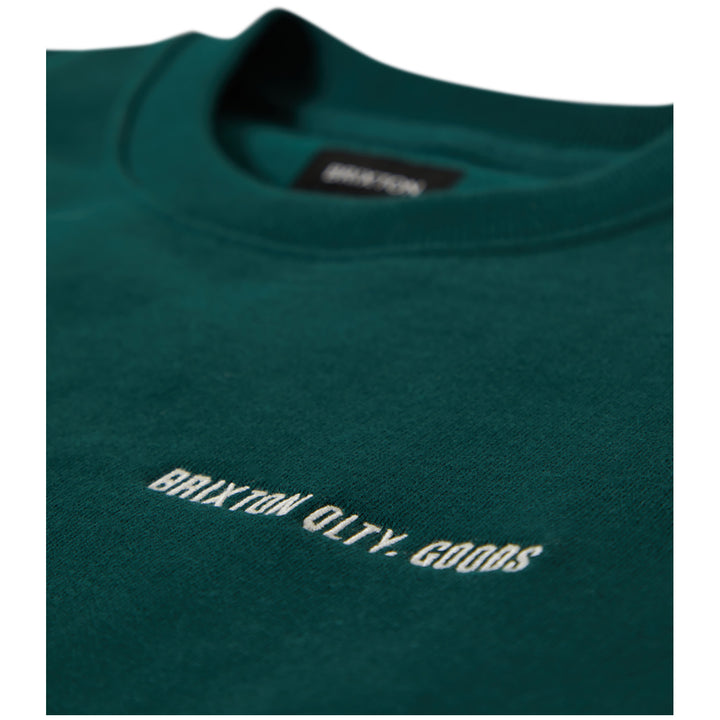 Brixton Embroidered Heavy Weight Crew - Men's Deep Emerald
