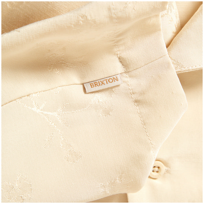 Brixton Silky Short-Sleeve Jacquard Button Down Shirt - Women's Whitecap Floral Jacquard