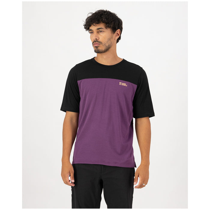 MONS ROYALE Diversion Merino Jersey Boysenberry/Black