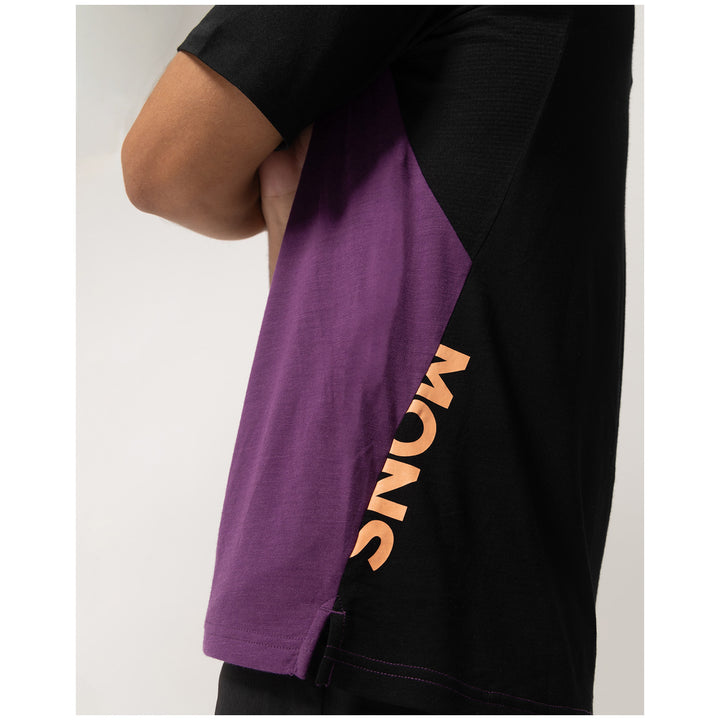 MONS ROYALE Diversion Merino Jersey Boysenberry/Black
