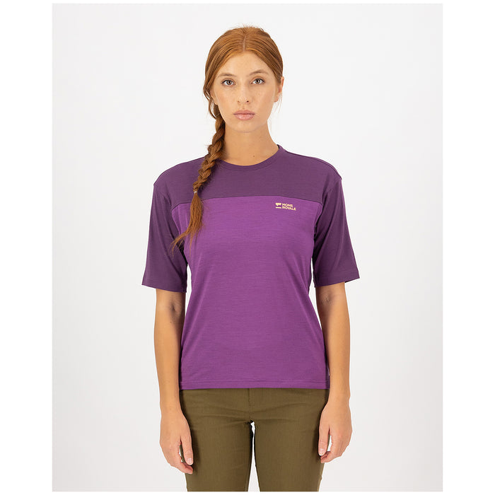 MONS ROYALE Diversion Merino Jersey - Women's Ultraviolet/Boysenberry