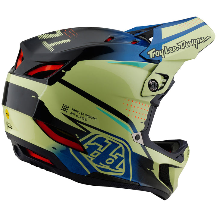 Troy Lee Designs D4 Composite MIPS Bike Helmet Drip Glo Yellow