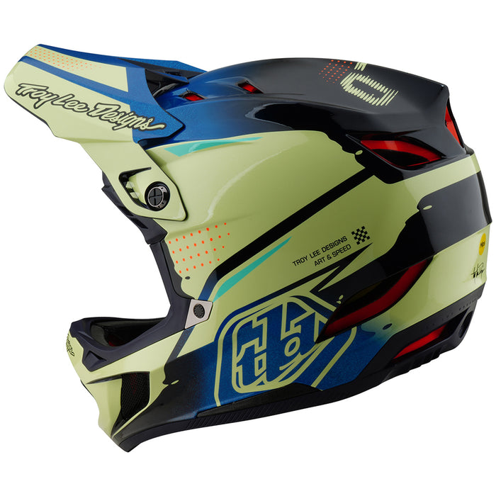 Troy Lee Designs D4 Composite MIPS Bike Helmet Drip Glo Yellow