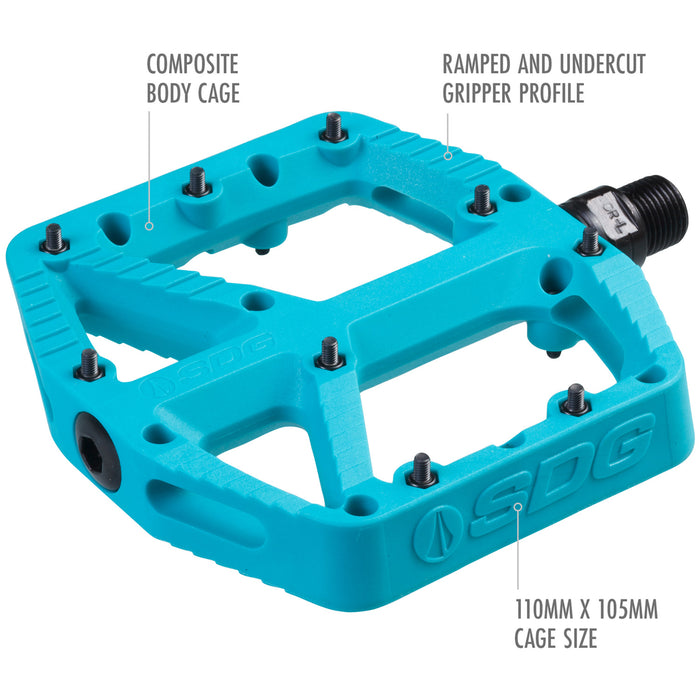 SDG Comp Pedals Turquoise