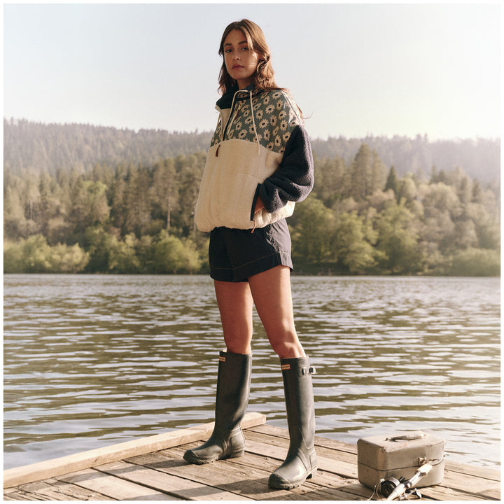 The Great Outdoors The Plush Terrain Half-Zip Up - Women's Falling Daisy Colorblock