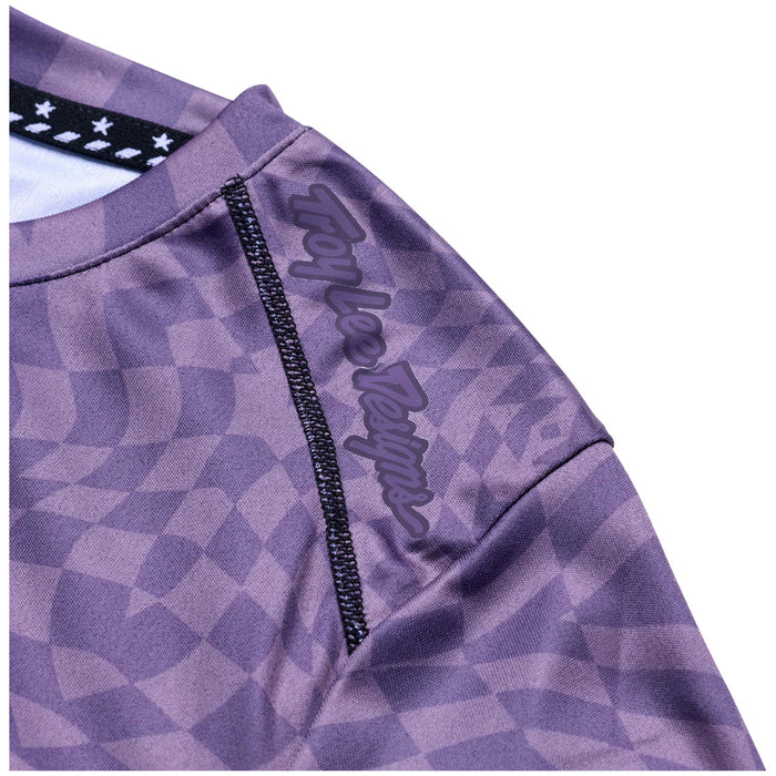 Troy Lee Designs Lilium Short-Sleeve Jersey - Women's Twisted Checkers Deep Purple