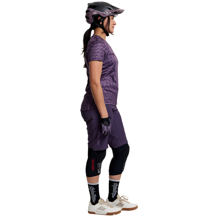 Troy Lee Designs Lilium Short-Sleeve Jersey - Women's Twisted Checkers Deep Purple