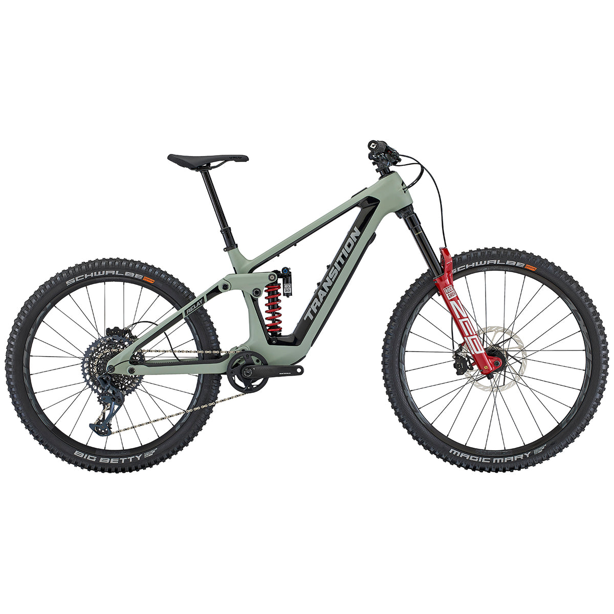 Transition Relay Carbon PNW GX E-Mountain Bike 2025 Sea Salt