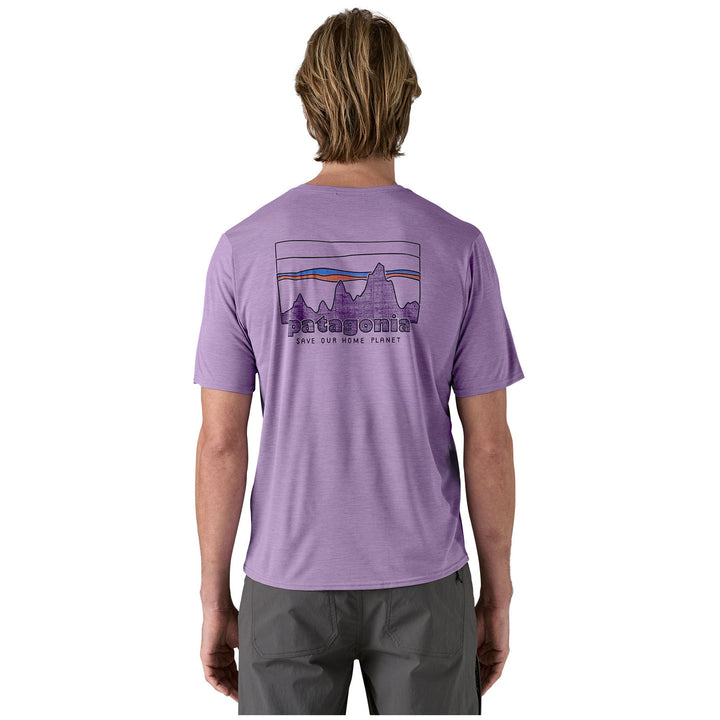 Patagonia Capilene® Cool Daily Graphic T-Shirt - Men's '73 Skyline: Concrete Purple X-Dye