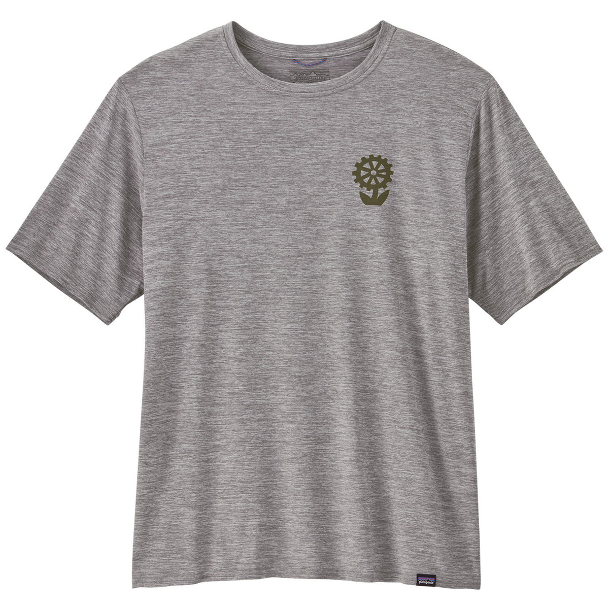 Patagonia Cap Cool Daily Graphic-Lands Shirt - Men's Hike-A-Bike: Feather Grey