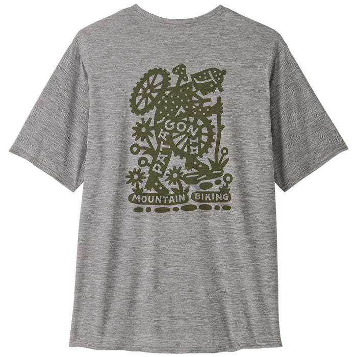 Patagonia Cap Cool Daily Graphic-Lands Shirt - Men's Hike-A-Bike: Feather Grey