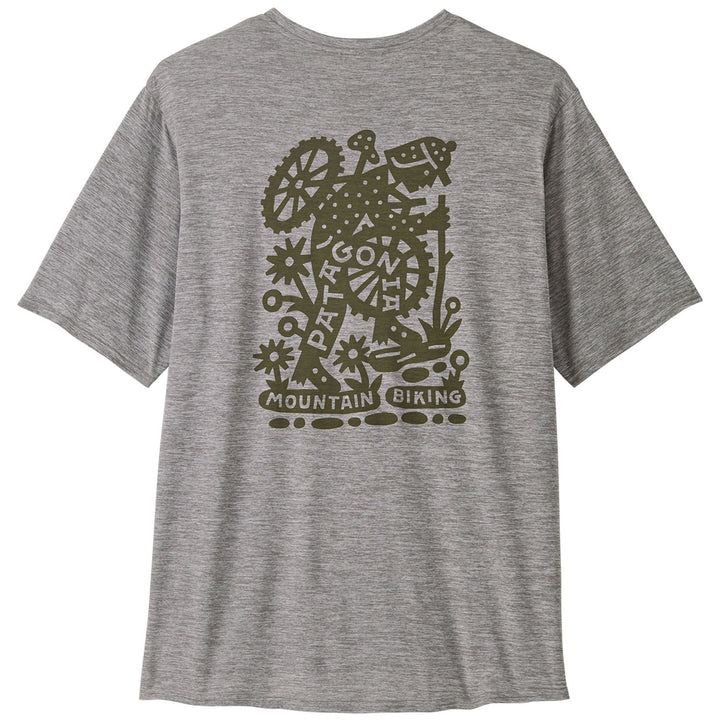 Patagonia Cap Cool Daily Graphic-Lands Shirt - Men's Hike-A-Bike: Feather Grey