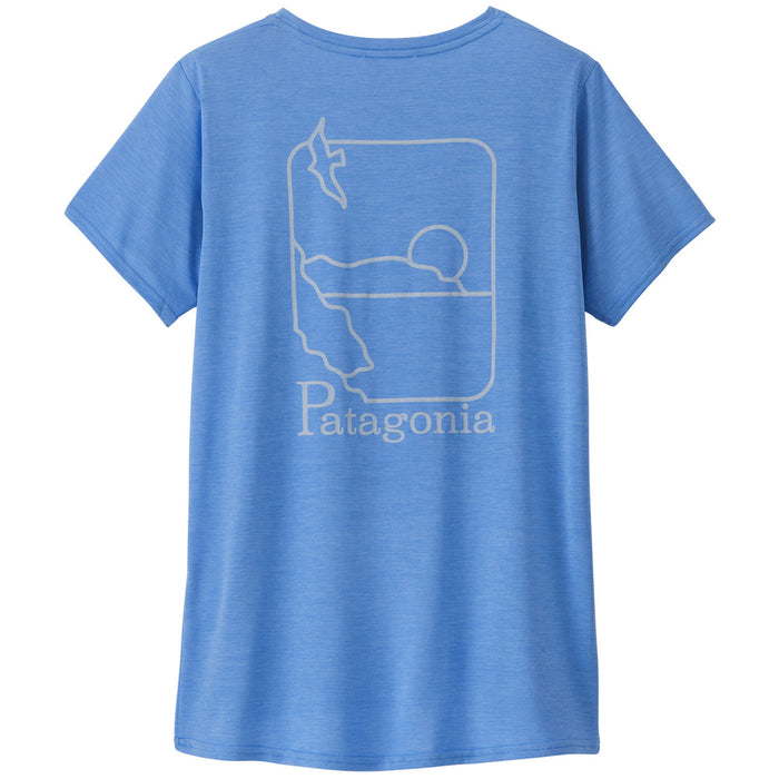 Patagonia Cap Cool Daily Graphic-Waters Shirt - Women's Swelldrifter: Abundant Blue X-Dye