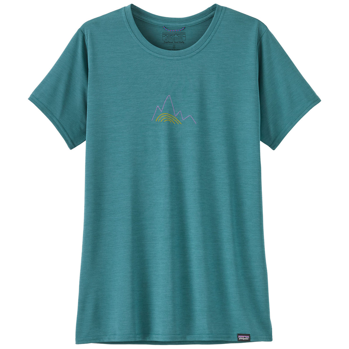 Patagonia Cap Cool Daily Graphic-Lands Shirt - Women's Berm Logo: Wetland Blue X-Dye