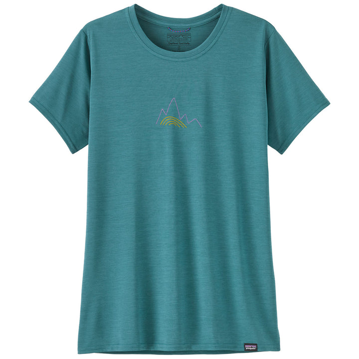 Patagonia Cap Cool Daily Graphic-Lands Shirt - Women's Berm Logo: Wetland Blue X-Dye