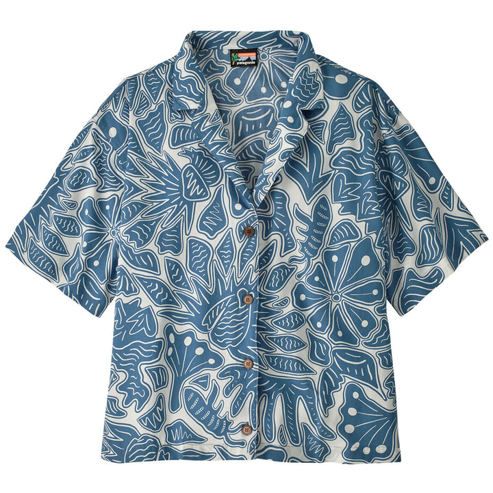 Patagonia Tidal Threads Shirt - Women's Bees and Flowers: Still Blue