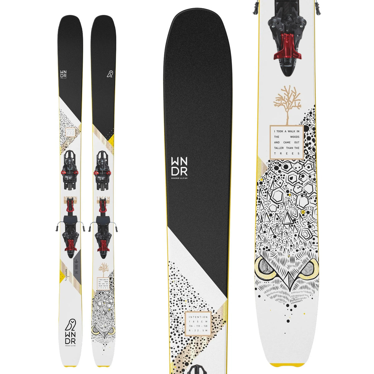 WNDR Alpine Intention 110 Camber Skis + Marker Kingpin 13 Demo Alpine Touring Ski Bindings 2022