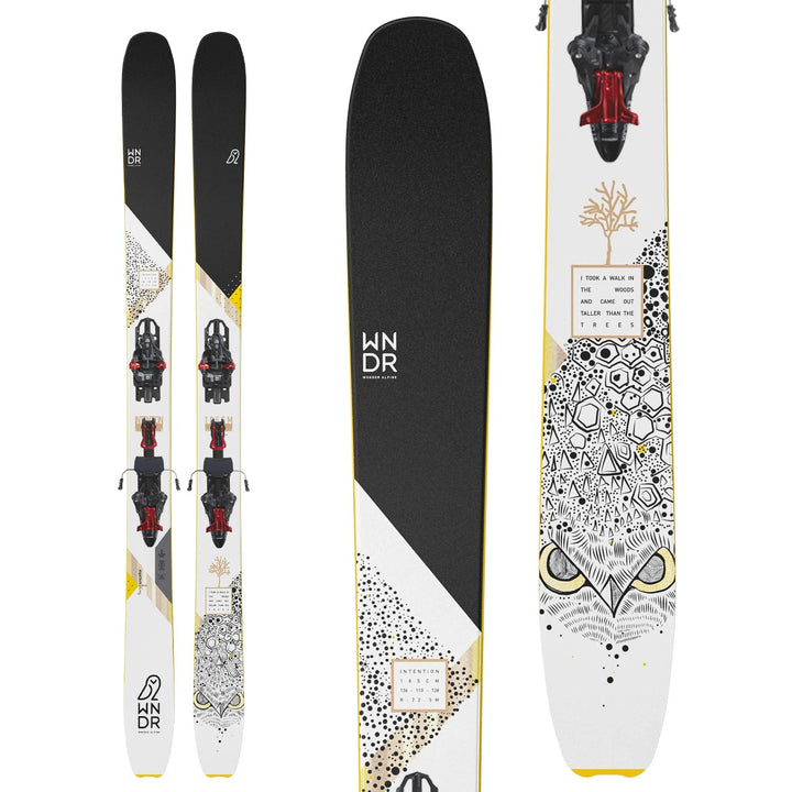 WNDR Alpine Intention 110 Camber Skis + Marker Kingpin 13 Demo Alpine Touring Ski Bindings 2022